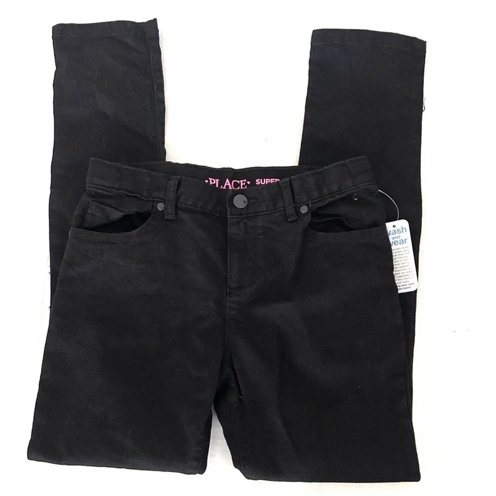 The Children's Place | Super Skinny Black Dark Denim Size 12 Stretch Pants